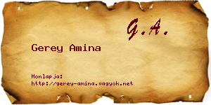 Gerey Amina névjegykártya